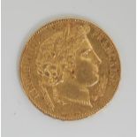 19TH CENTURY FRENCH SECOND REPUBLIC GOLD COIN