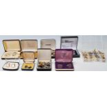 A good collection of vintage gentlemen cufflinks to include four pairs of silver 925 hallmark