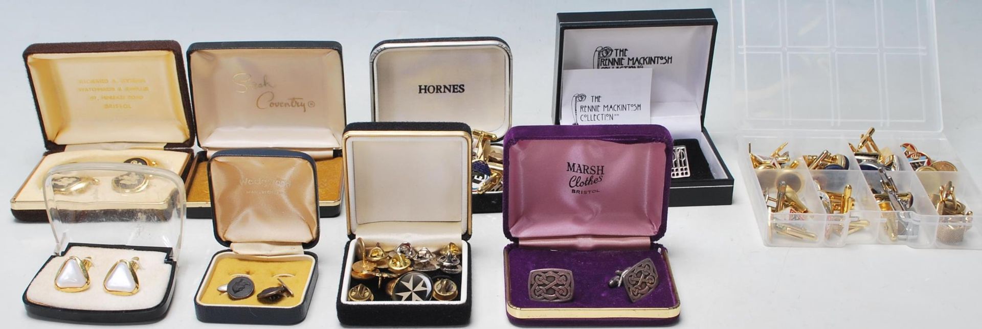 A good collection of vintage gentlemen cufflinks to include four pairs of silver 925 hallmark