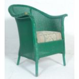 A mid century retro original Lloyd Loom ' Lusty ' wicker bedroom  chair and laundry basket.