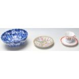 A group of Chinese ceramics to include an early 20th Century Canton dish of round form being