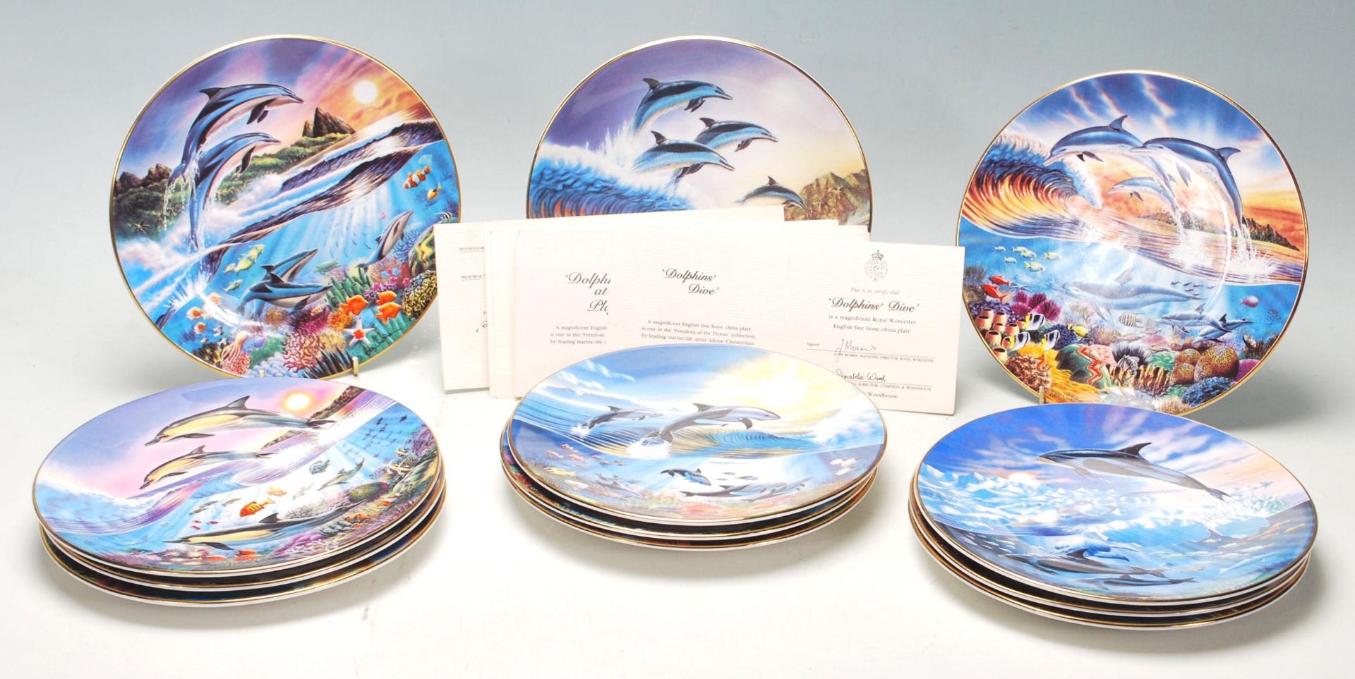 ROYAL WORCESTER DOLPHIN PLATE SERIES