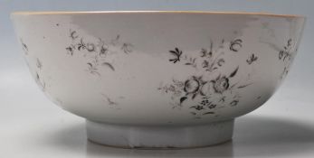 An 18th century Chinese antique porcelain centrepiece bowl with hand painted floral blossom