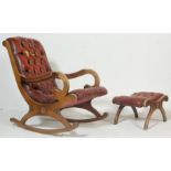 VICTORIAN MAHOGANY ROCKING CHAIR