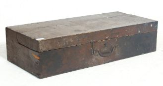 A vintage mid 20th Century pine rectangular toolbo