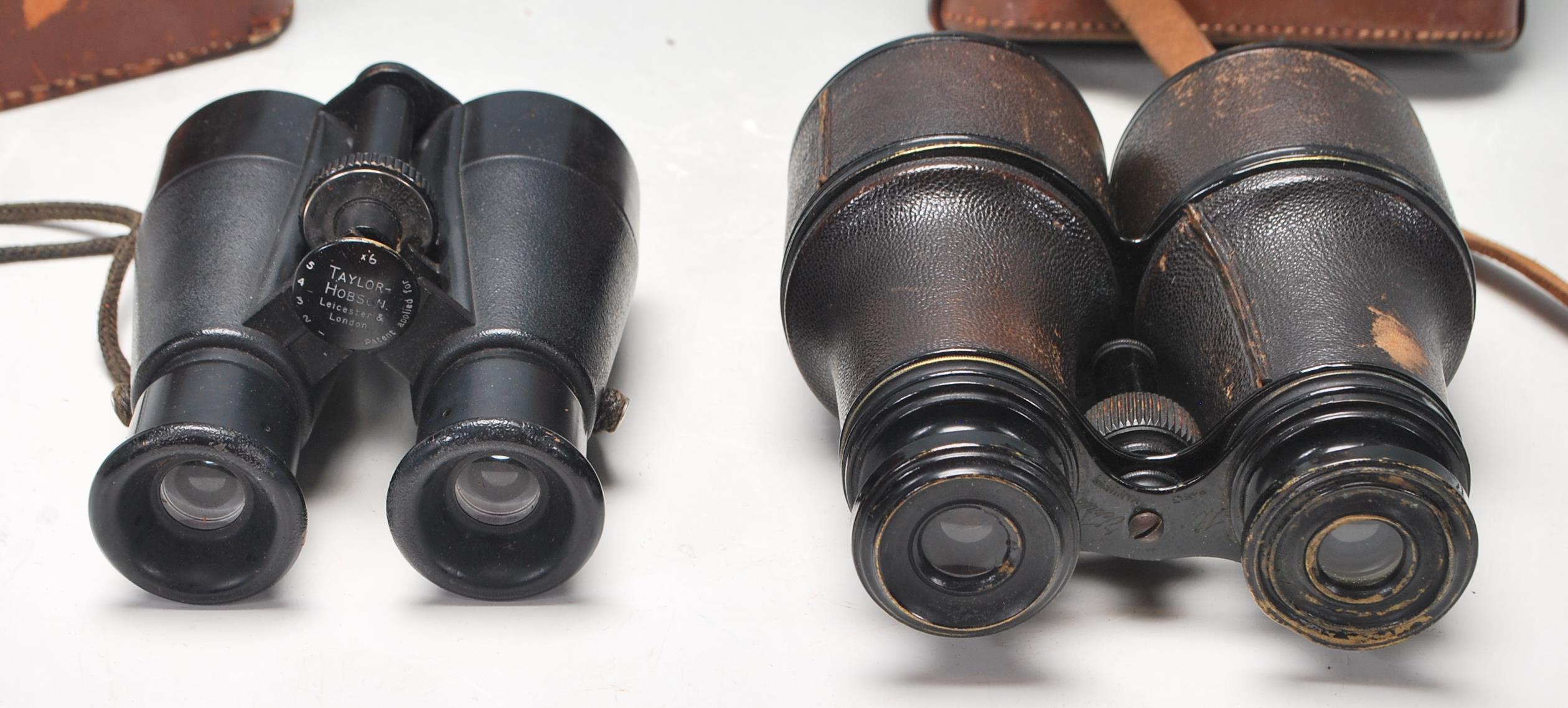 Two vintage 20th Century pairs of binoculars to in - Image 3 of 5