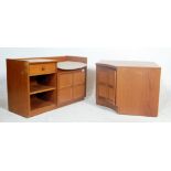 NATHAN SQUARES PATTERN TEAK TELEPHONE TABLE SEAT