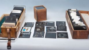 LARGE COLLECTION ANTIQUE MAGIC LANTERN GLASS SLIDE