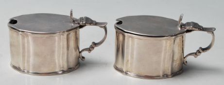 A pair of early 20th Century silver hallmarked tab