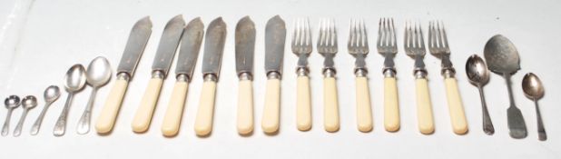 A group of seven antique and vintage silver spoons