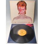 David Bowie - Aladdin Sane vinyl LP record. Fan cl