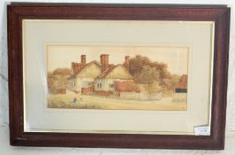 ORIGINAL 19TH CENTURY WATER COLOUR COUNTRY LANDSCA