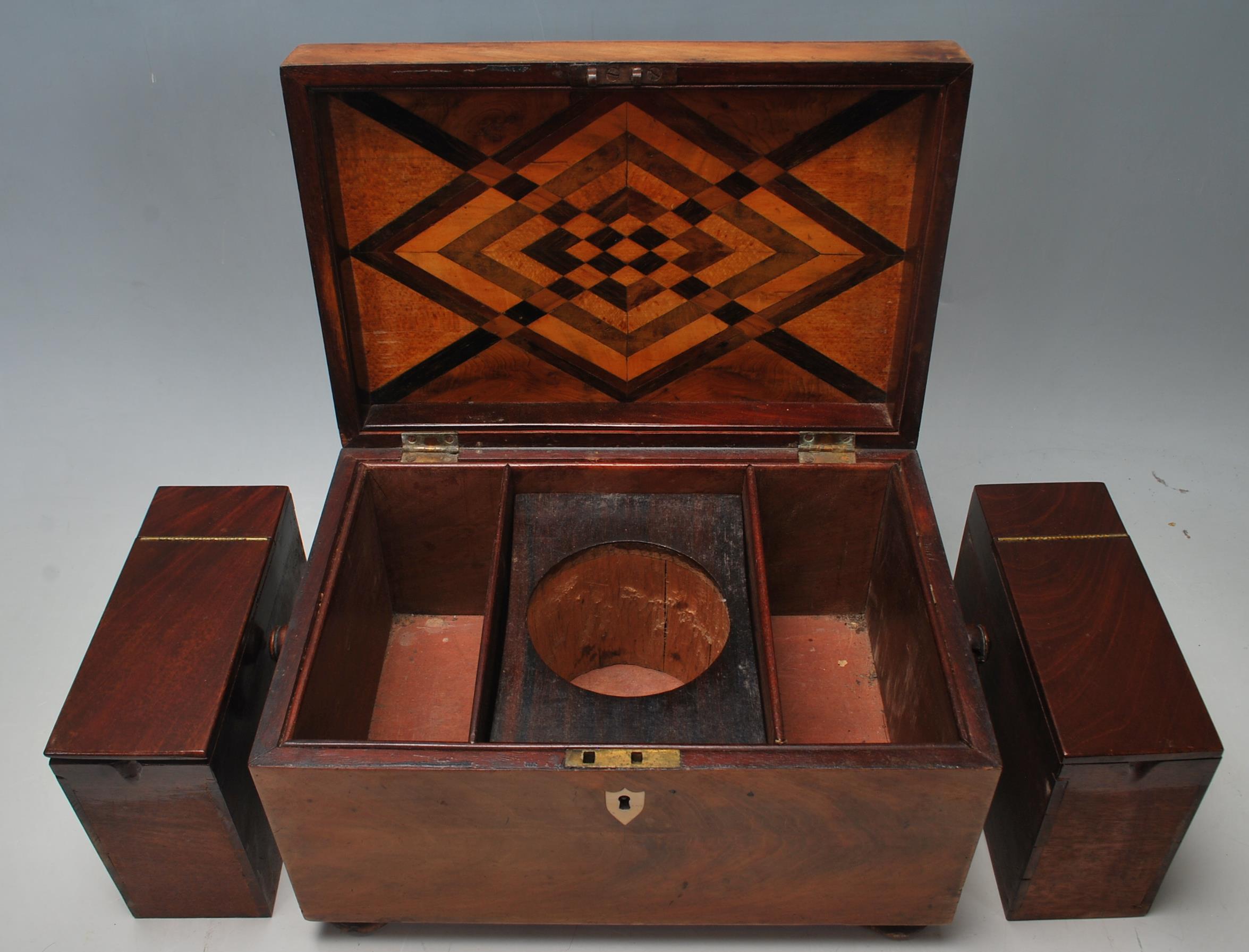 A 19th Century Victorian mahogany tea caddy of rec - Image 5 of 6