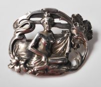 A late 19th Century Victorian  Art Nouveau brooch