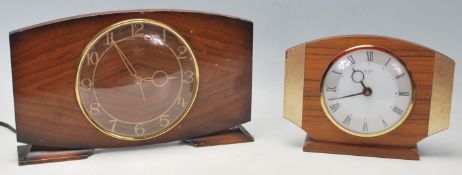 A pair of Art Deco early 20th Century mantle clock