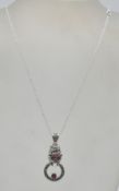 A stamped 925 Cartier style silver pendant necklac