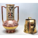 PAIR OF BRASS AND COPPER HAND MADE VESSELS