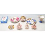 A collection of early 20th century Meissen and Dresden German hand painted porcelain comprising of a