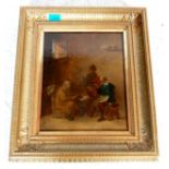 ANTIQUE VICTORIAN 19TH CENTURY OIL ON PANEL PAINTING