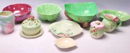 A collection of assorted Carlton ware to include a salad bowl, milk jug, sugar bowl and more