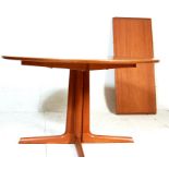 DANISH INSPIRED TEAK WOOD EXTENDIBLE DINING TABLE