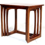 MID CENTURY TEAK WOOD NEST OF TABLES