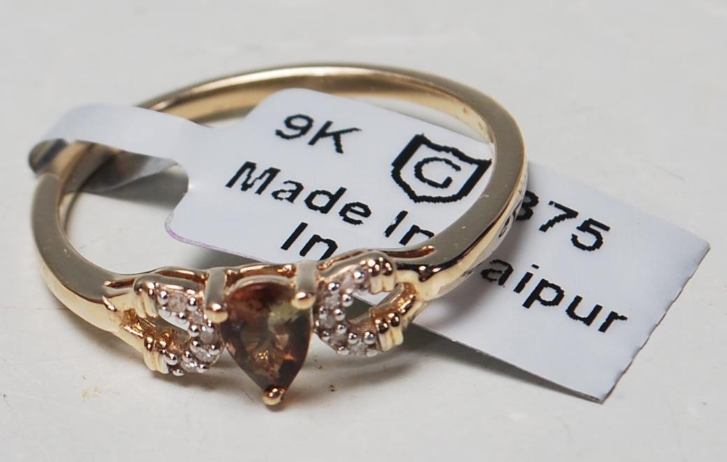 A pair of Gemporia hallmarked 9ct gold rings. A 9k rose gold ring with 0.340 Mahenge Pink Spinel and - Image 3 of 5