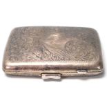 HALLMARKED STERLING SILVER CIGARETTE CASE.