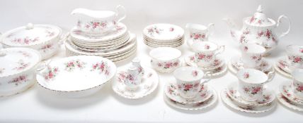 A vintage Royal Albert fine bone china Lavender Rose pattern tea service and dining service for