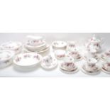 A vintage Royal Albert fine bone china Lavender Rose pattern tea service and dining service for