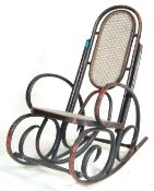 A VINTAGE 20TH CENTURY BENTWOOD ROCKING CHAIR