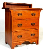A 20TH CENTURY EDWARDIAN INLAID CHEST OF THREE DRAWERS