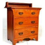 A 20TH CENTURY EDWARDIAN INLAID CHEST OF THREE DRAWERS