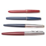 COLLECTION OF X4 VINTAGE PARER FOUNTAIN PENS