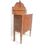 A Victorian 19th century mahogany chiffonier – raised sideboard. Raised on turned legs with double