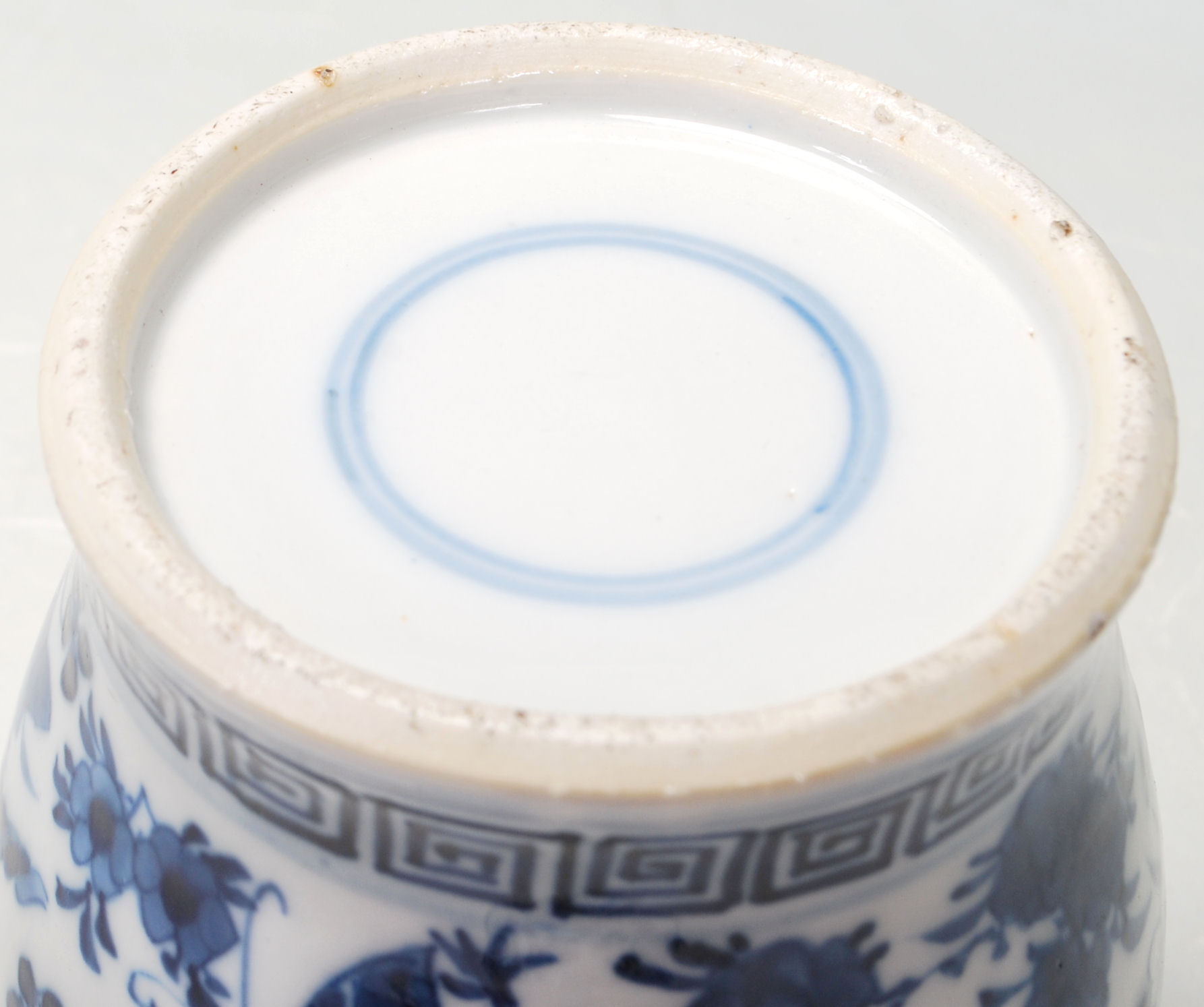 CHINESE BLUE AND WHITE GINGER LIDDED JAR - Image 7 of 7