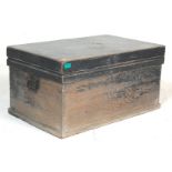 A 19TH CENTURY VICTORIAN BLANKET BOX