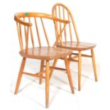 A PAIR OF RETRO DANISH/ERCOL STYLE DINING CHAIRS