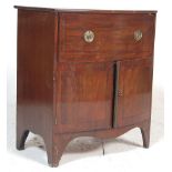 GEORGIAN MAHOGANY BOW FRONTED COMMODE