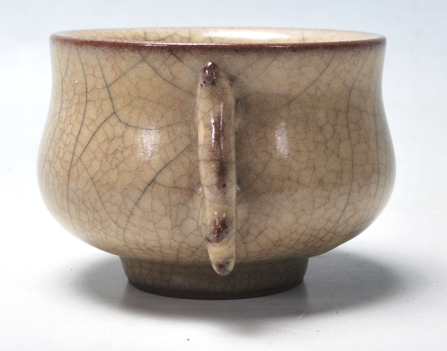 CHINESE CRACKLE GLAZE CENSER BOWL - Image 2 of 6