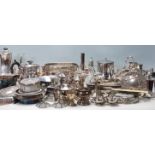 A LARGE QUANTITY OF SILVER PLATED WARE