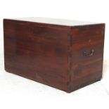 20TH CENTURY STAINED PINE BLANKET CHEST / BOX