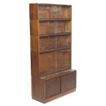 ANTIQUE STYLE SIMPLEX DARK OAK BOOKCASE