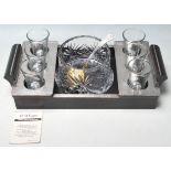 A 20TH CENTURY ELTUPO 925 PERUVIAN STERLING SILVER DRINKS TRAY
