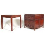 ANTIQUE STYLE CHINESE CABINET AND TABLE