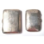 A PAIR OF HALLMARKED STERLING SILVER CASES