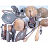 A large quantity of early 20th century mixed tribal wooden traditional items / ware to include,