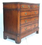 An early 19th century Georgian mahogany chest of drawers having two short drawers over three full