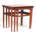 MID 20TH CENTURY TEAK WOOD NEST OF TABLES.