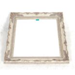 20TH CENTURY ROCOCO WHITE AND GILT WALL MIRROR